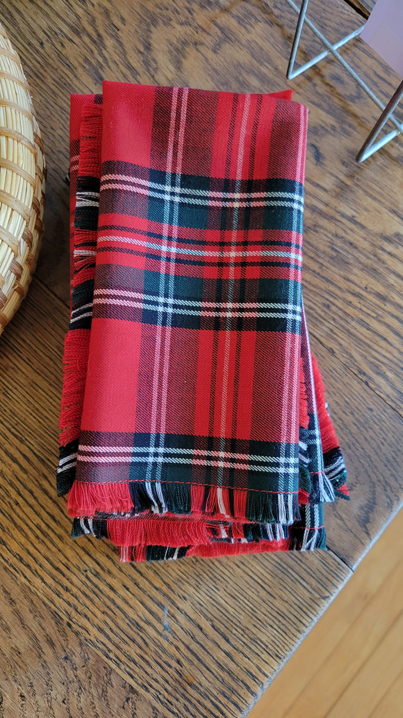 Plaid Cloth Christmas Napkins (priced individually)