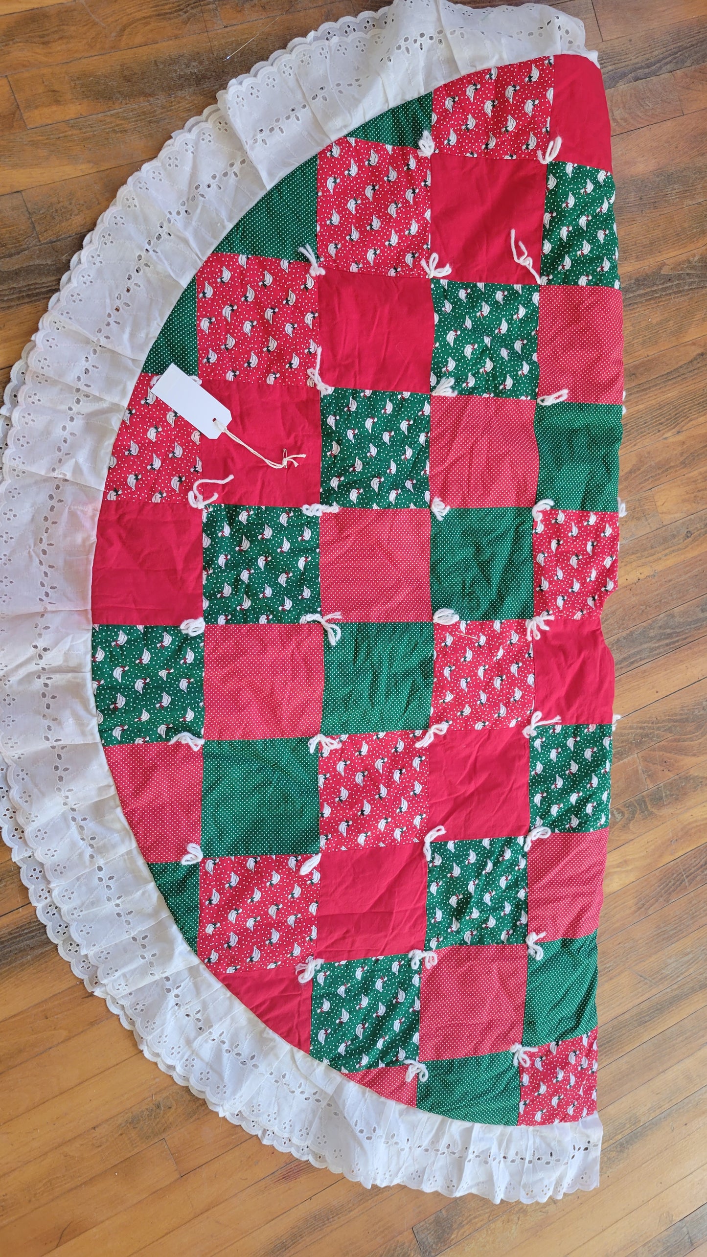 Handmade Christmas Geese Tree Skirt