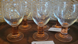 6 Thick Stem Luminarc Wine Glasses