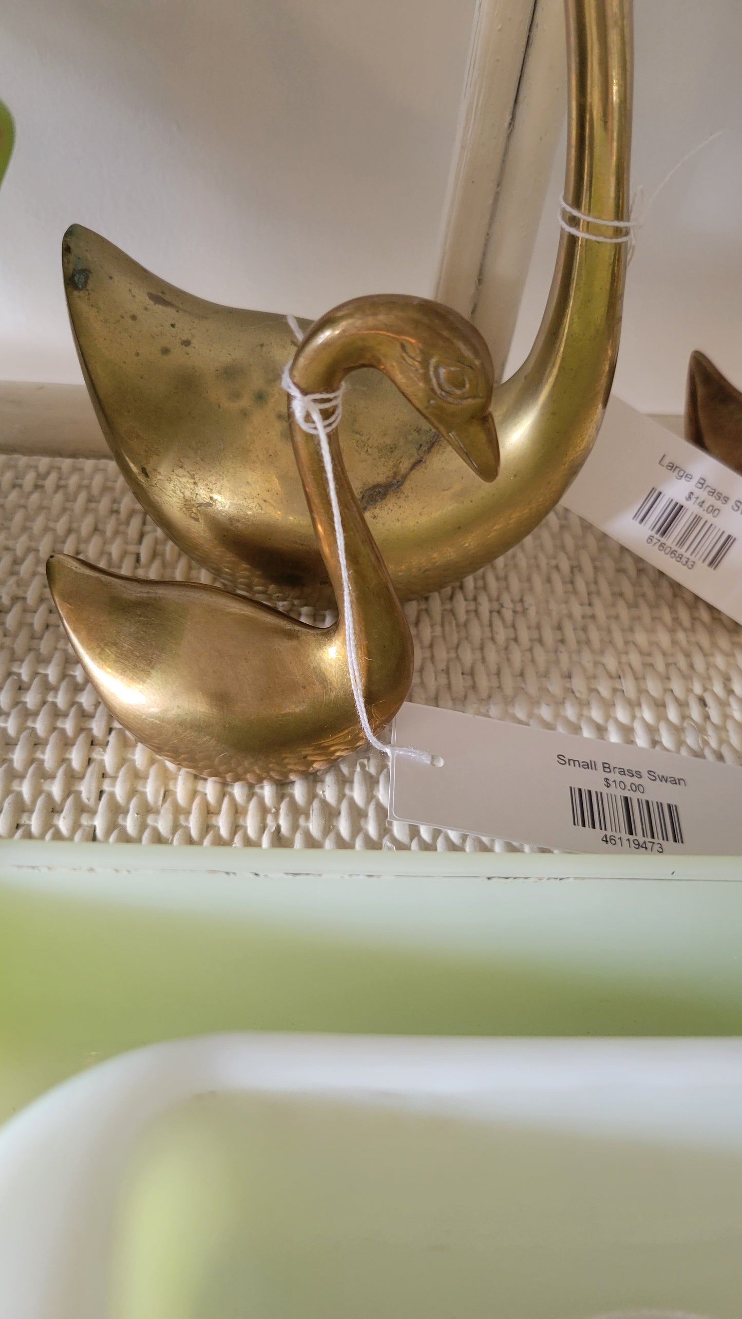 Small Brass Swan