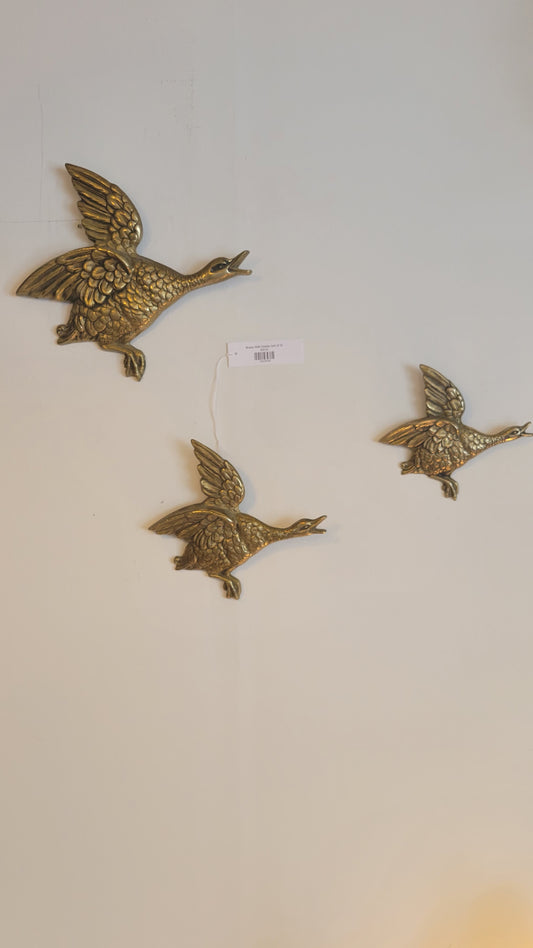 Brass Wall Geese (set of 3)