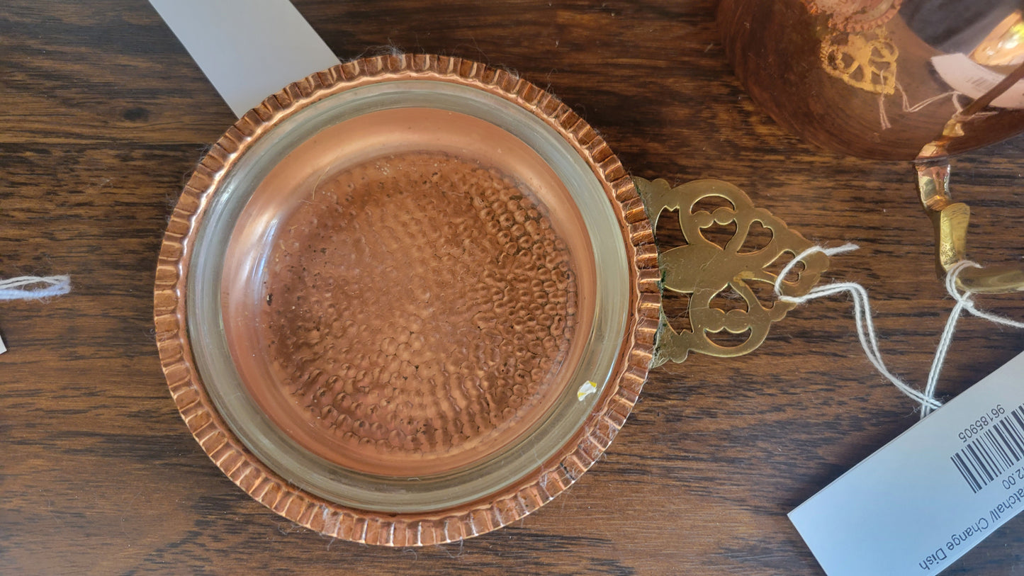 Copper Glass Lined Catchall/ Change Dish