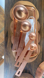 Copper Measuring Spoons with Tray