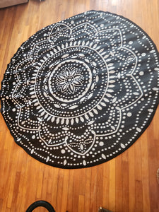 Round Black Outdoor Rug