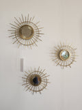 Set of 3 Sunburst Wall Mirrors (non vintage)