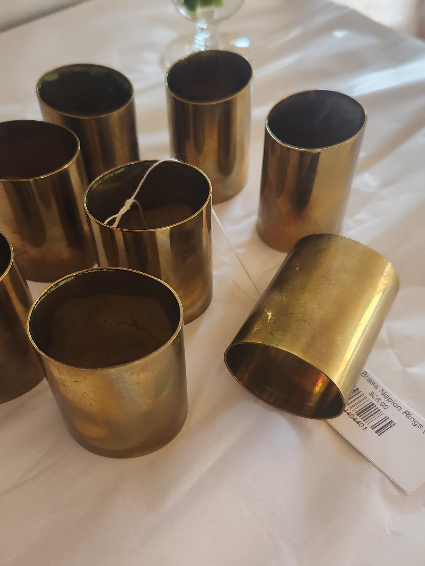 Large Brass Napkin Rings (8)
