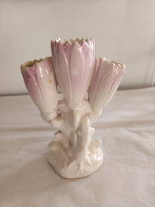 1940s Czechoslovakia Triple Bud vase