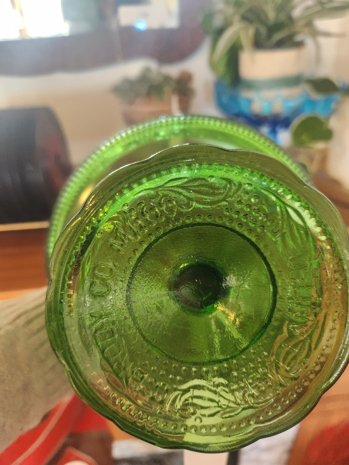 Green Pedestal Bowl