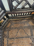 Black Lacquered Rattan Table