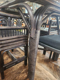 Black Lacquered Rattan Table