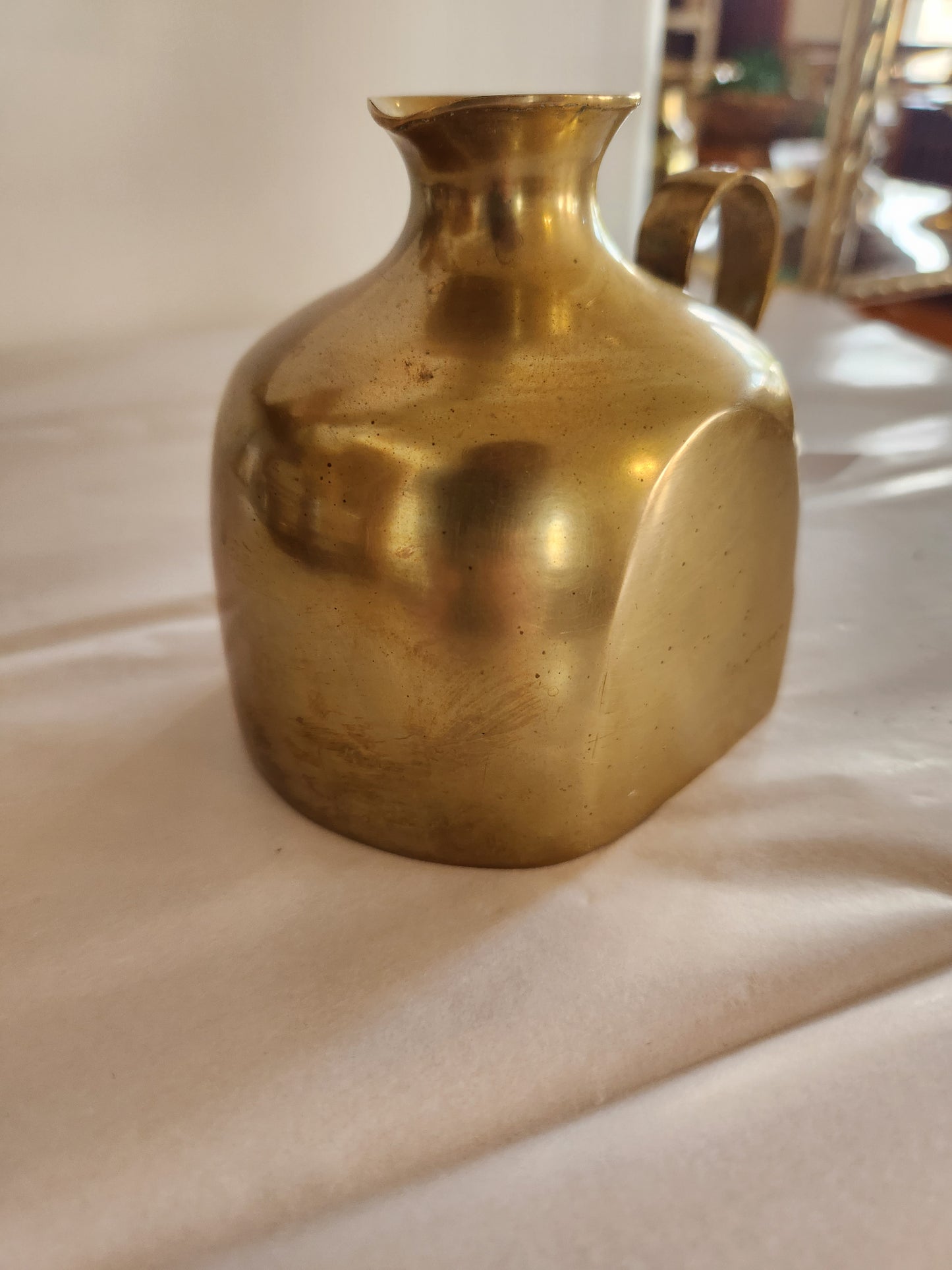 Heavy Brass Handled Vase
