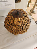 Wicker Lidded Urn Vase