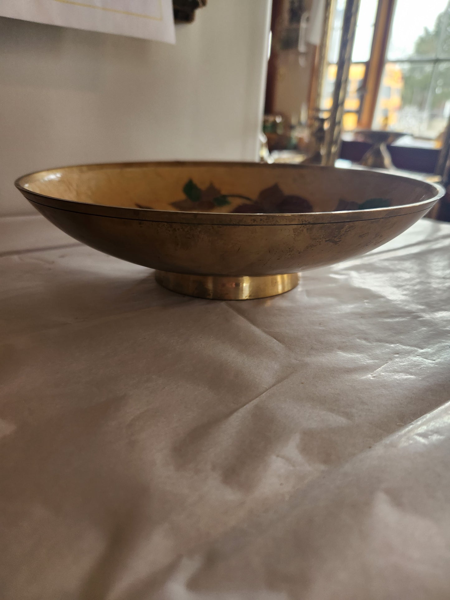 Enamelled Brass Bowl (Iris design)