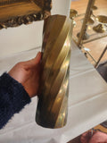 Tall Twisted Brass Vase