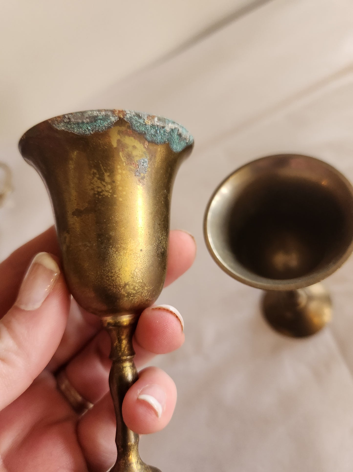 Brass Goblet/Shot Glasses