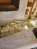 Mirrored Back Glass Brass House