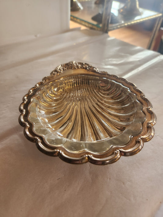 Open Glass Lined Shell Catchall/Butter Dish