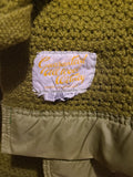 Green Witney Waffle Knit Wool Blanket (Large!)