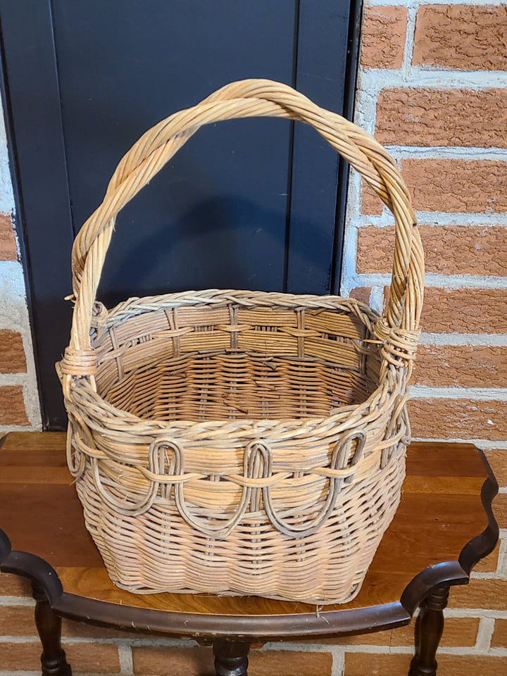 Rustic Twisted Handle Basket
