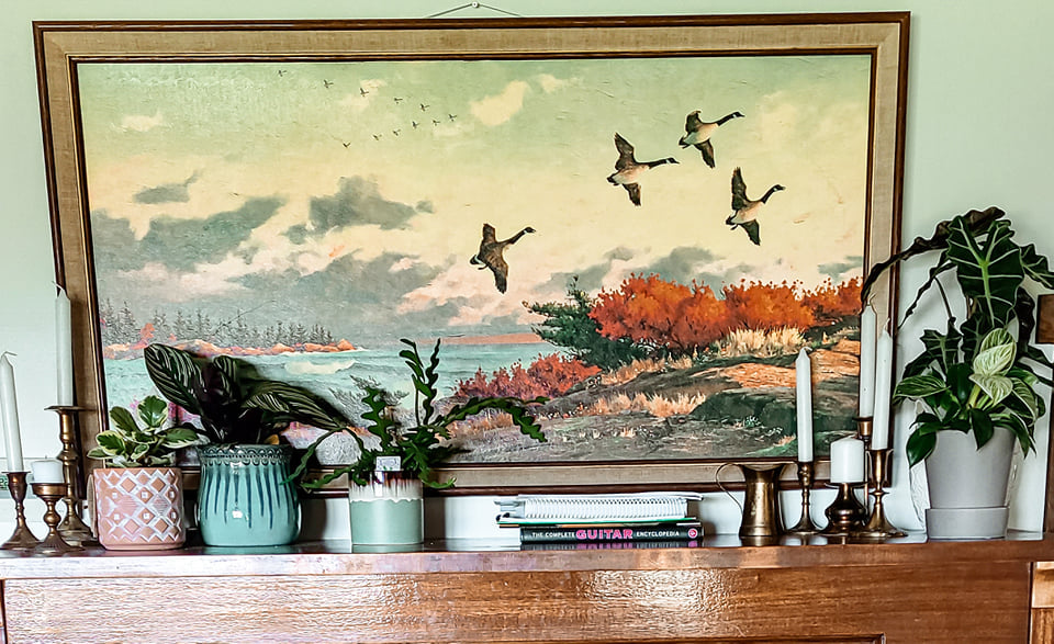 Canadian Geese Fall Scene Painting (Large!)