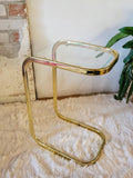 Brass and Glass Side Table