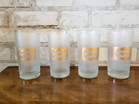 Set of 4 Vintage Pepsi Glasses