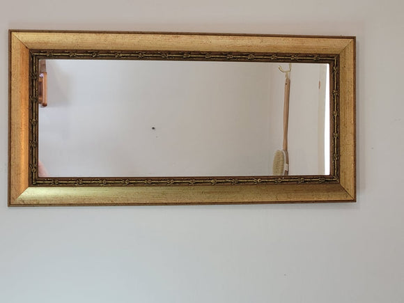 Non-vintage Long Narrow Mirror with Floral Detail
