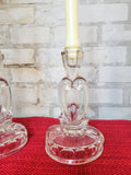 Cut Glass Candleholders (set of 2)