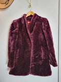Dark Purple Faux Fur Coat