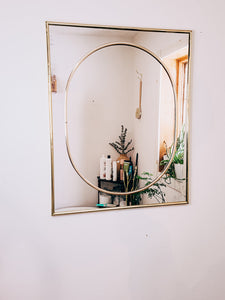 Brass Inset Mirror 20 x 16