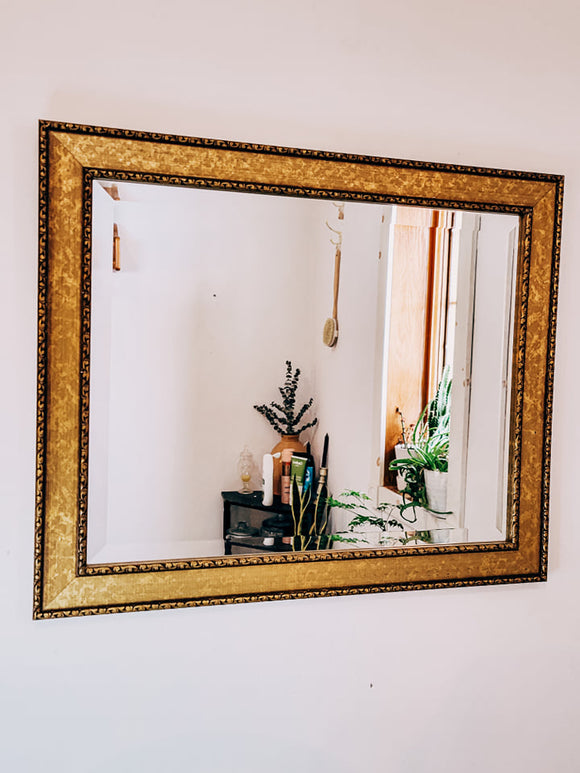 Large Vintage Style Gold Mirror