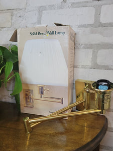 Wall Mount Brass Reading Lamp (Plug In)