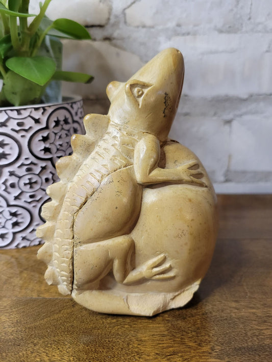 Stone Carved Dinosaur/Lizard Egg