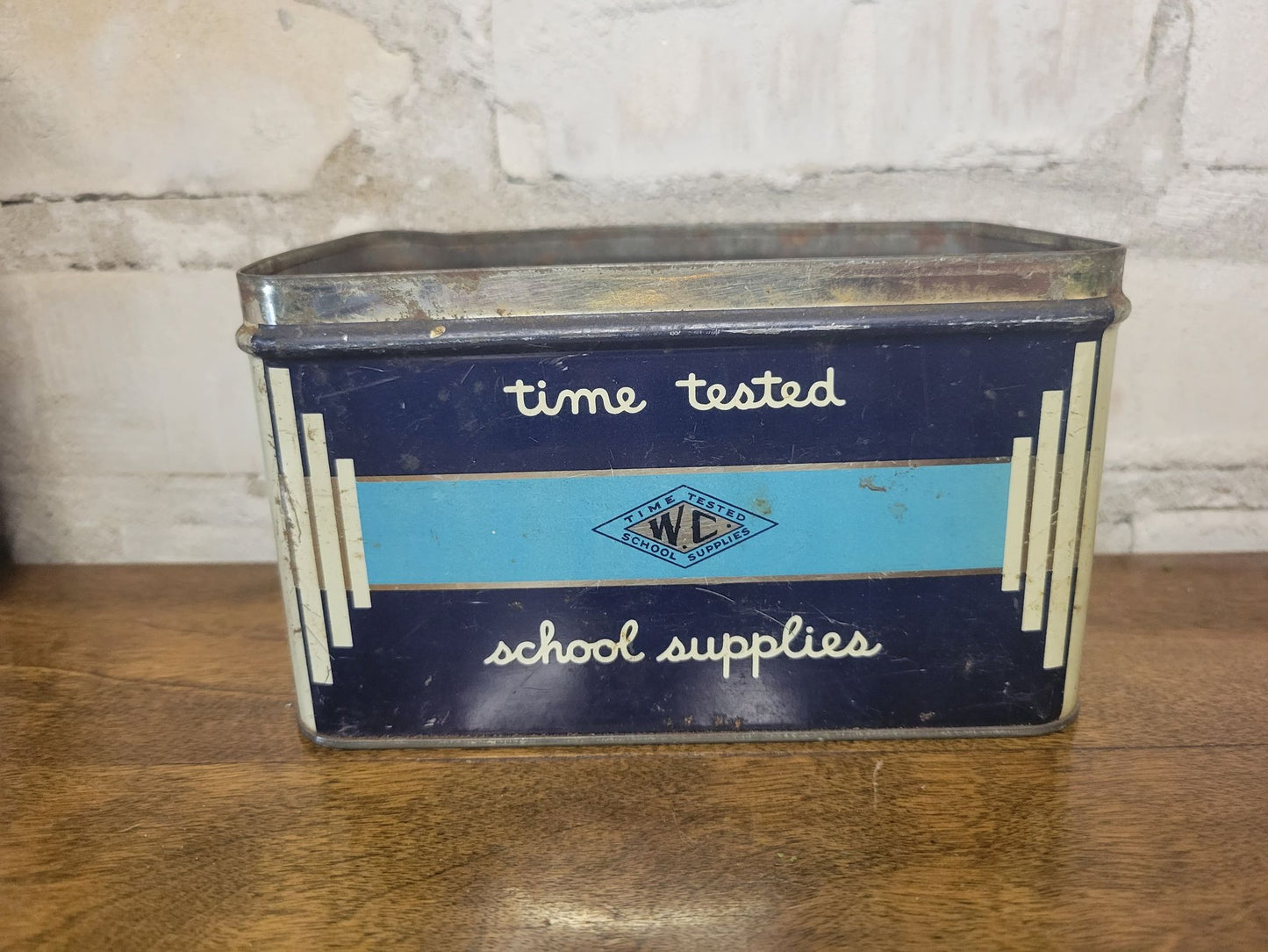 Alpha Vintage Chalk Tin