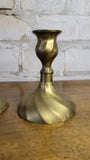 Set of 2 Bell/Scalloped Brass Candle Sticks