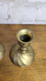 Set of 2 Bell/Scalloped Brass Candle Sticks
