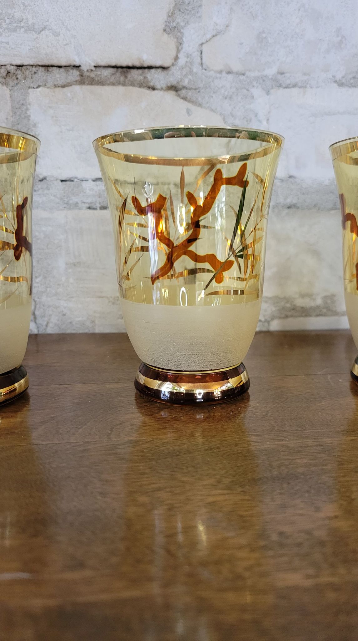 Set of 5 Amber Glassware