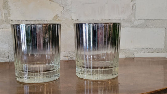 Silver Ombre Whiskey Tumblers