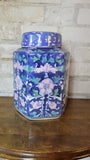 Large Pink and Blue Ginger Jar