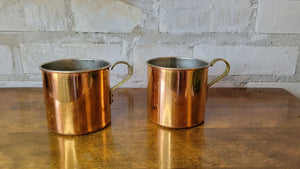 Copper Brass Handle Camp Mugs