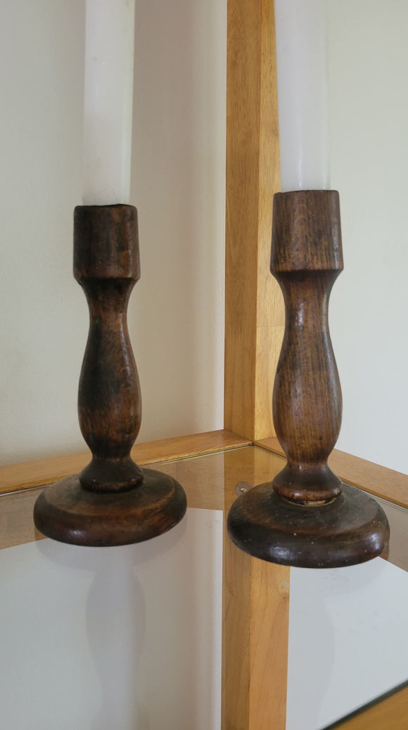 Wooden Candle Sticks (set of 2)