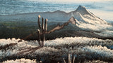 Large Velvet Cactus Landscape Painting