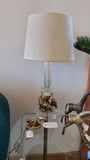 Made in Hungary Brass Elephant Crystal Lamp