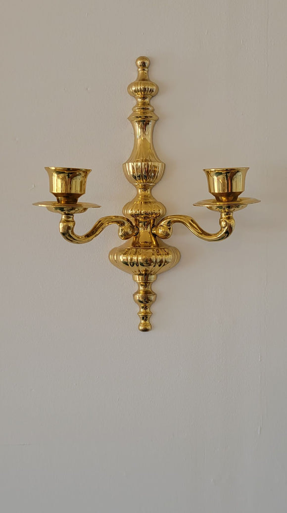 Heavy Brass  Double Wall Sconces (Set of 2)