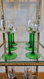 Emerald Green Luminarc France Cocktail/Wine Glasses