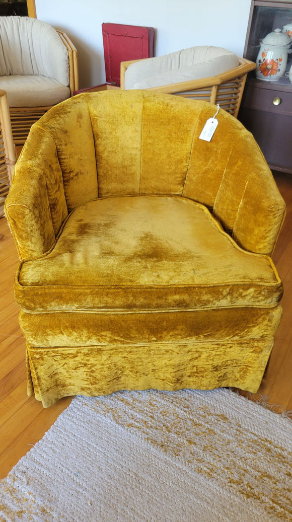 Gold Crushed Velvet Club Chair